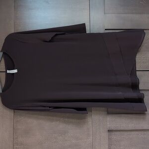 Long brown dress shirt